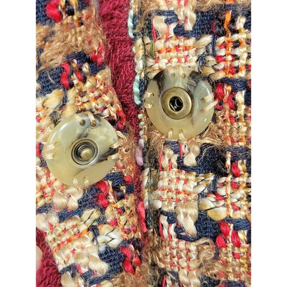 Anthropologie Tweed Blazer XS Multicolor Oversized Statement Jacket - Picture 11 of 15